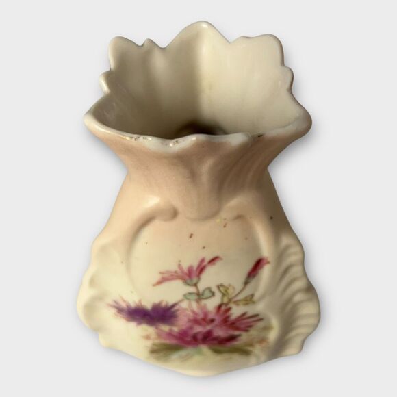 Robert Hanke Vase Floral Design RH Austria Porcelain Unique Antique - Picture 5 of 7